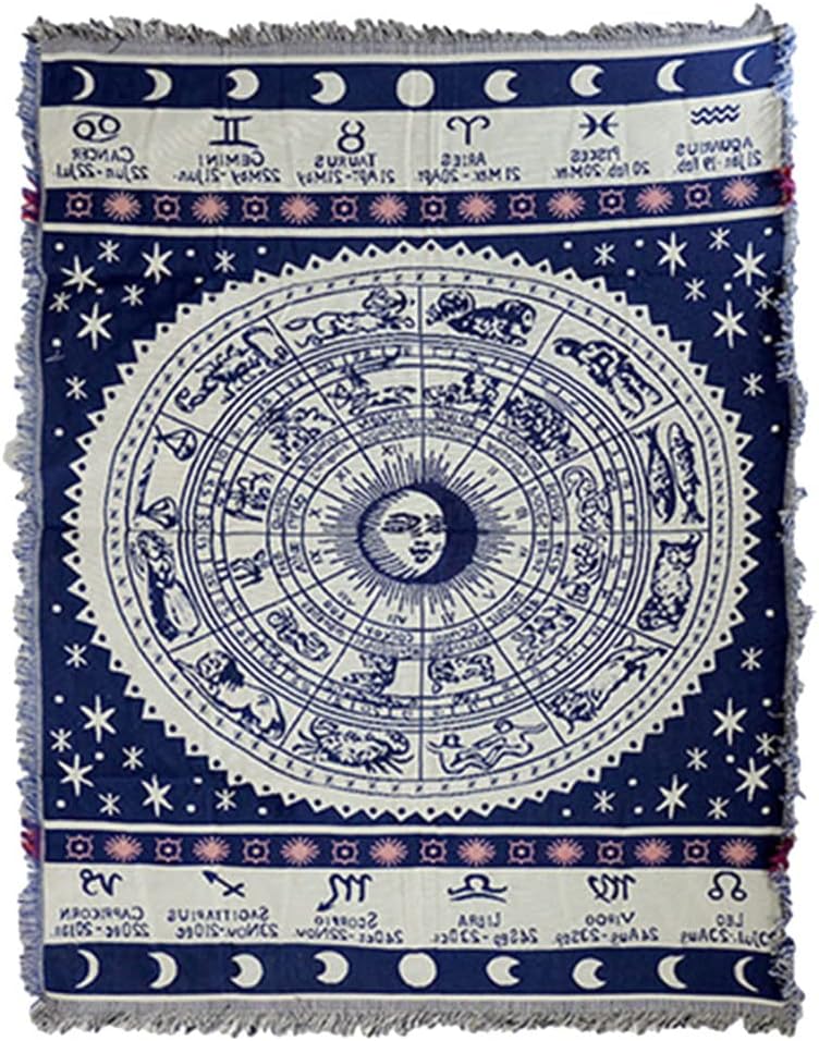 astrology wheel - woven blanket.