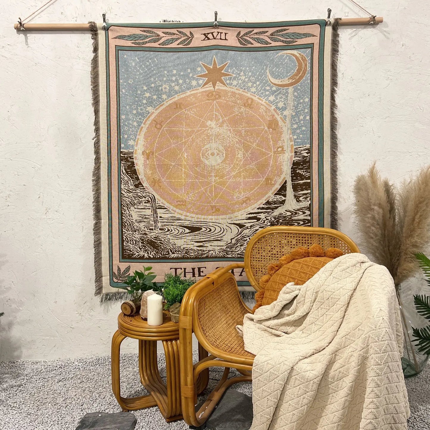 "the star" tarot - woven blanket.