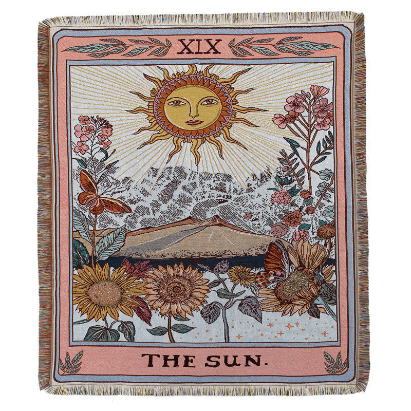 "the sun" tarot - woven blanket.