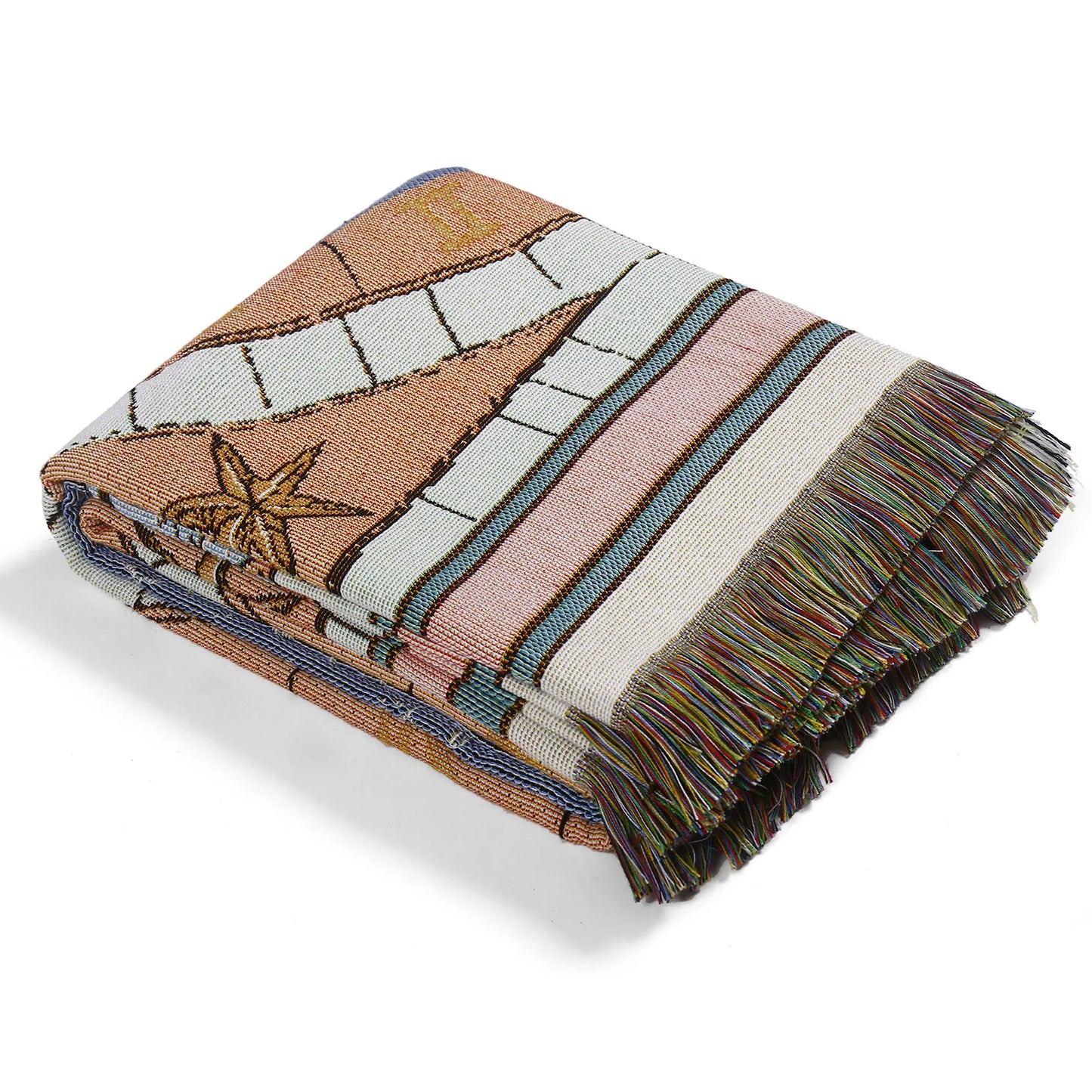 "the moon" tarot - woven blanket.