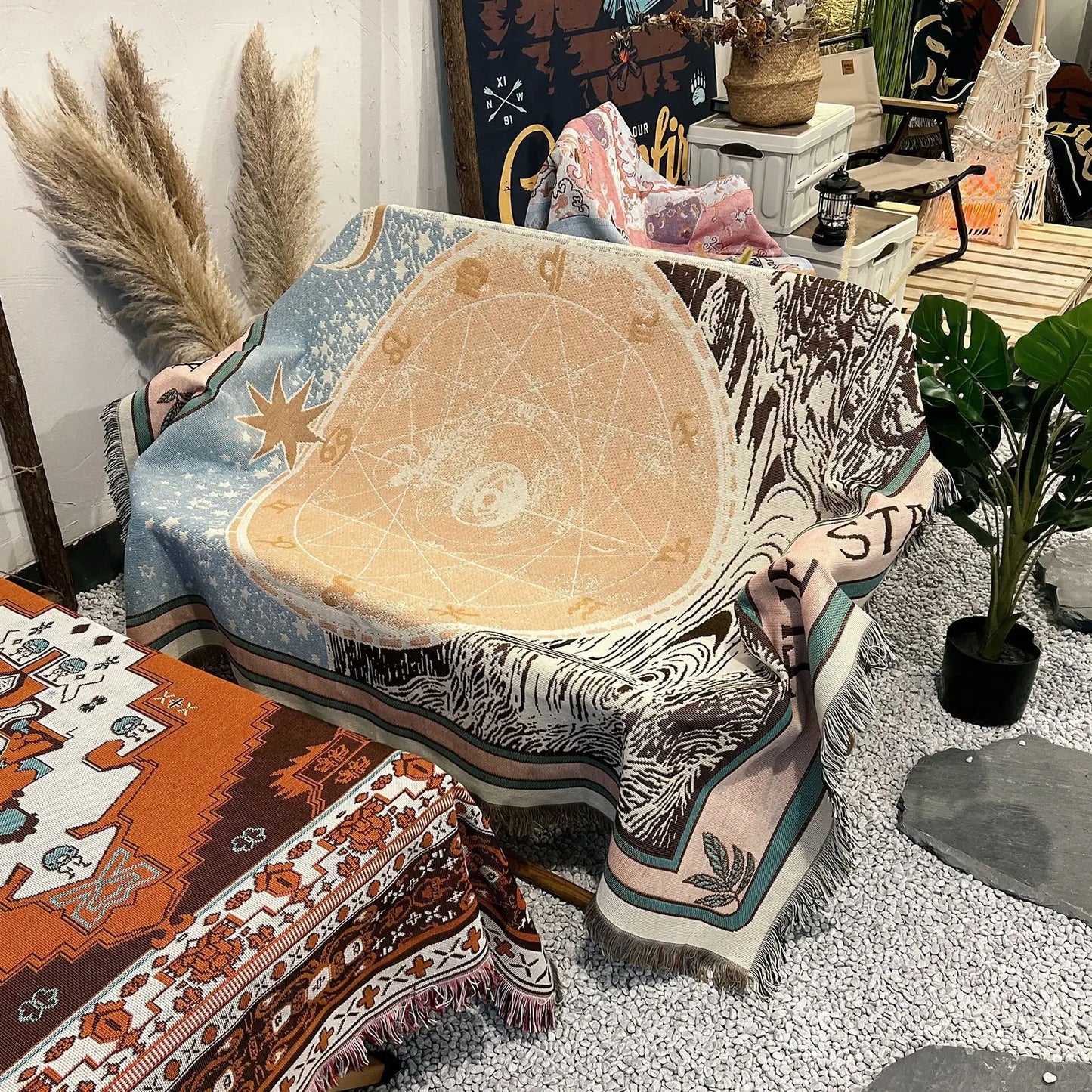 "the star" tarot - woven blanket.