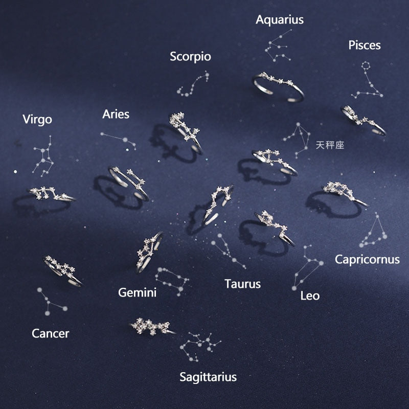 Constellation Zodiac Ring - Cubic Zirconia