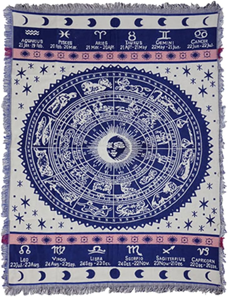 astrology wheel - woven blanket.