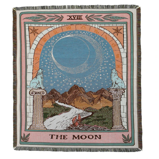 "the moon" tarot - woven blanket.