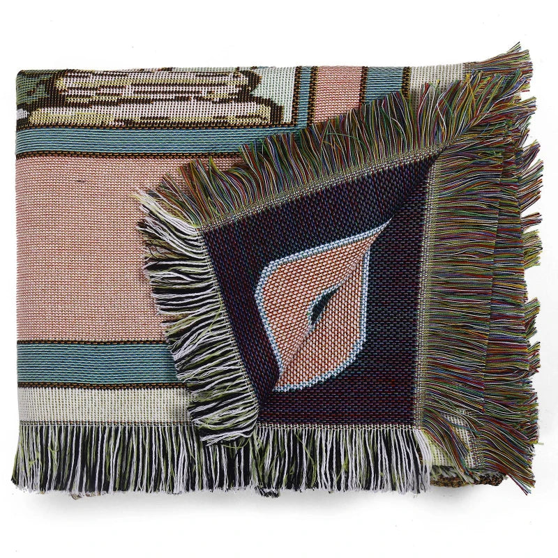 "the moon" tarot - woven blanket.