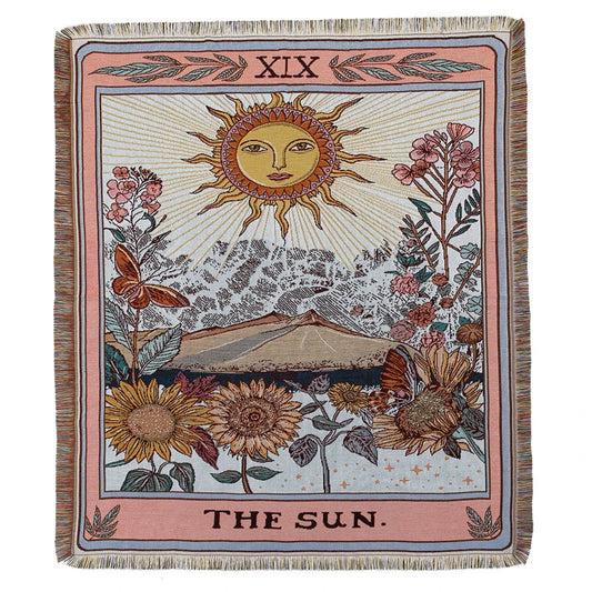 "the sun" tarot - woven blanket.