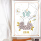 Pink Zodiac Astrology Fabric Poster Tapestry