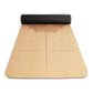 Jusenda 5mm Natural Cork TPE Yoga Mat 183*61cm Fitness Mats Gym Pilates Pad Training Exercise Sport Mat With Position Body Line