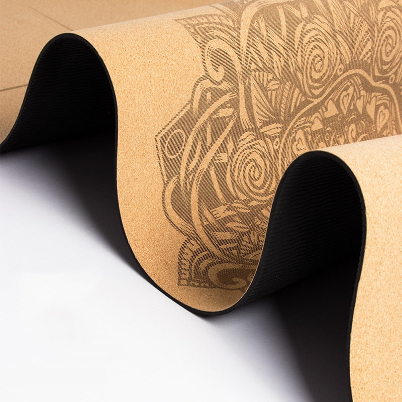 Jusenda 183X61cm Natural Cork Yoga Mat TPE Non-slip Fitness 5mm Carpet Sports Exercise Yoga Training Slimming Pads 72 *24 inch