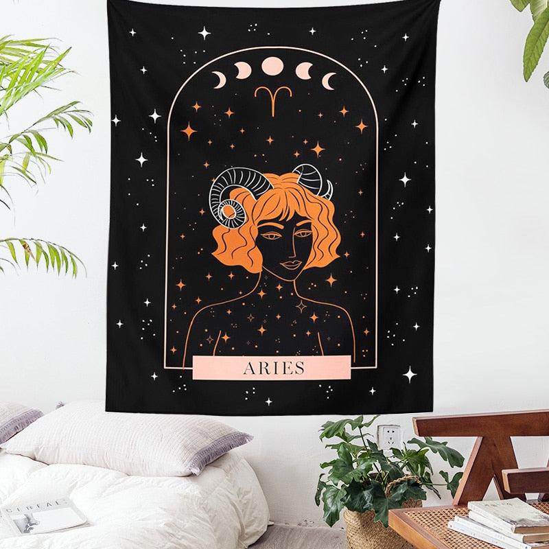 Divine Feminine ASTROLOGY Tapestry