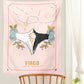 Pink Zodiac Astrology Fabric Poster Tapestry