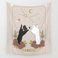 Pink Zodiac Astrology Fabric Poster Tapestry