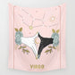 Pink Zodiac Astrology Fabric Poster Tapestry