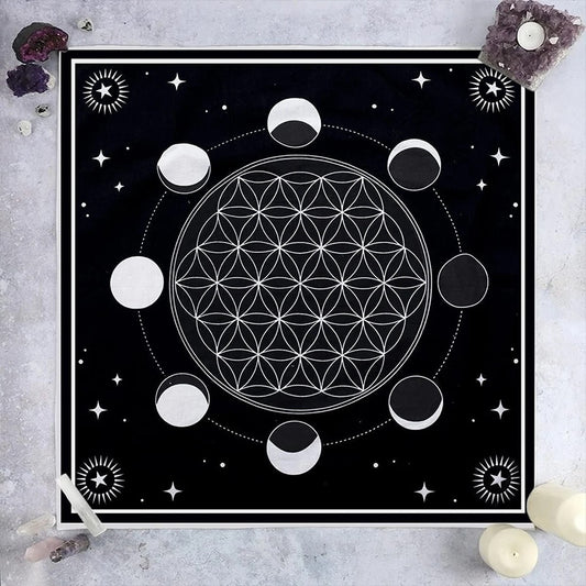 Moon Geometry Tarot Cloth