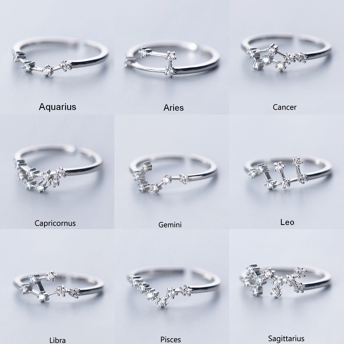 Constellation Zodiac Ring - Cubic Zirconia