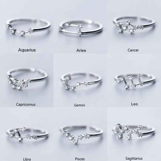 Constellation Zodiac Ring - Cubic Zirconia